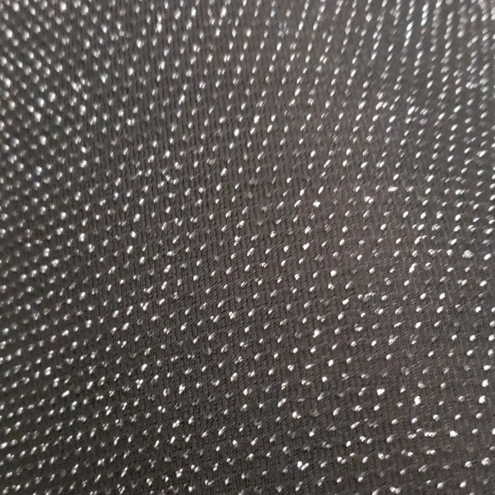 Shiny Black Glitter Bodycon Dress with Side Slit - Picture 7 of 8